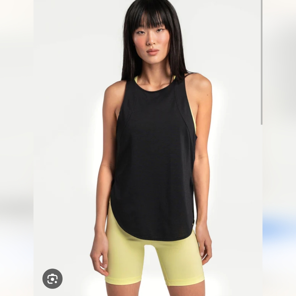 NWT Lole Racerback Performance Wool Tunic Tank Top LSW4157 Black M
